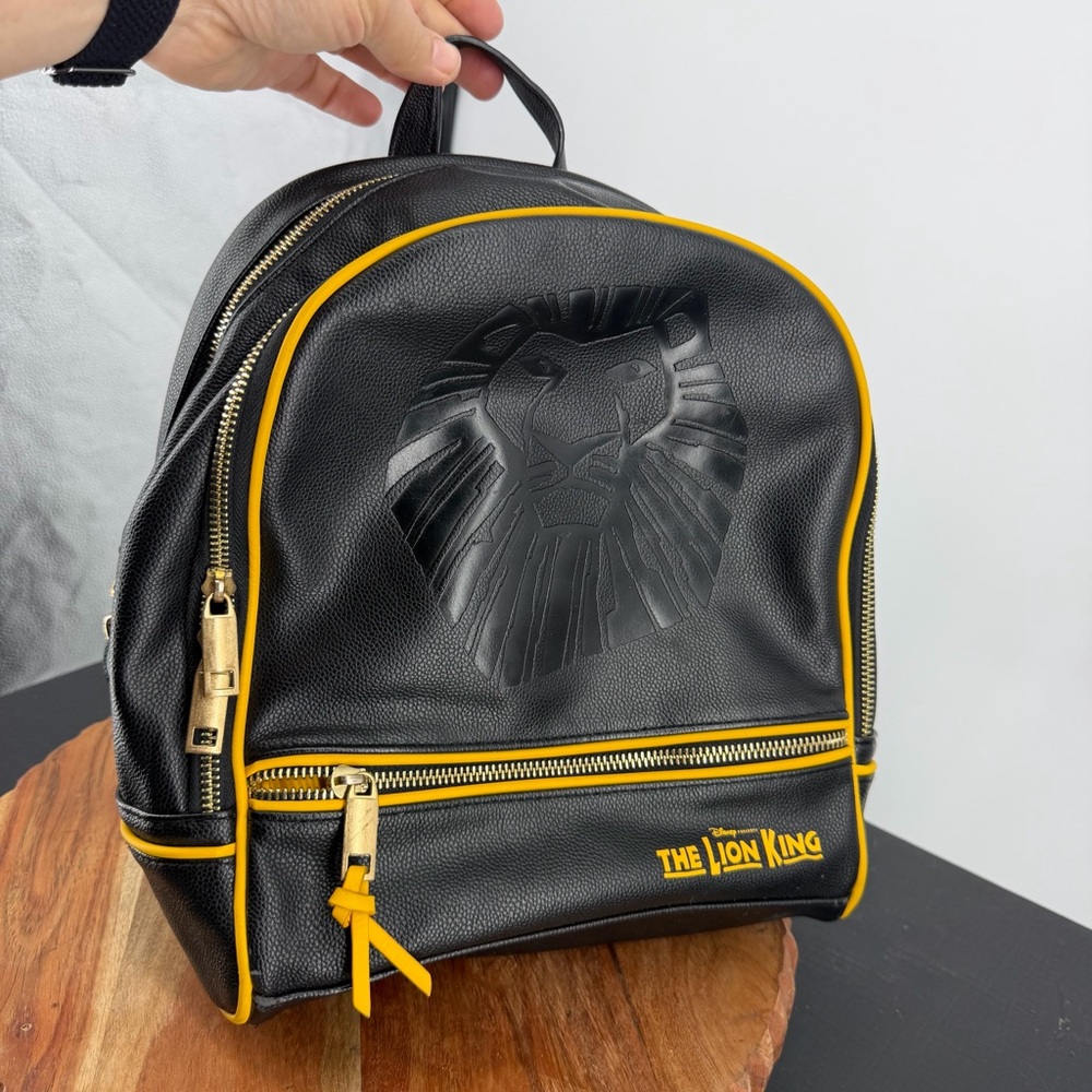 The Lion King Broadway musical black and yellow faux leather mini‎ backpack